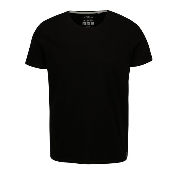 Tricou negru regular fit pentru barbati s. Oliver