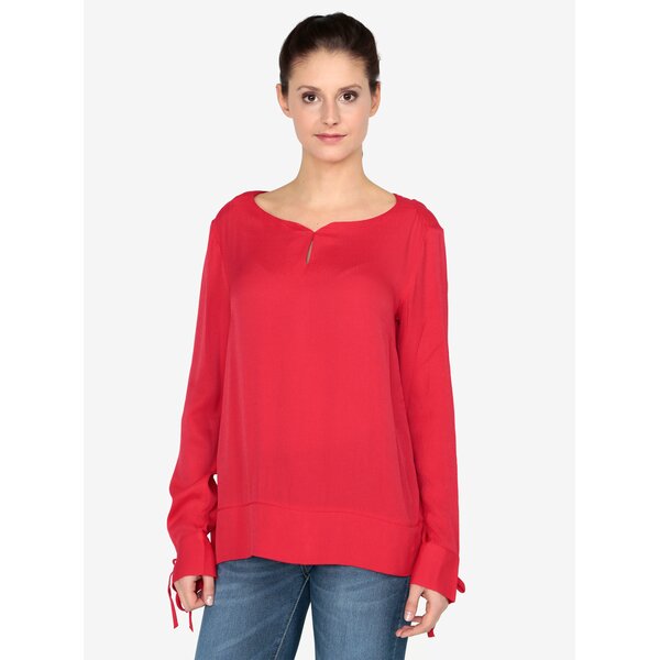 Bluza rosie cu funde la mansete s.Oliver
