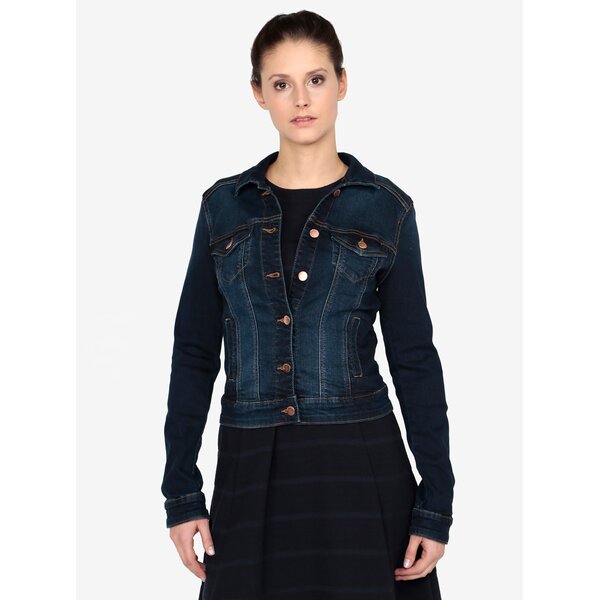 Jacheta blemarin crop din denim pentru femei QS by s.Oliver