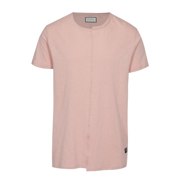 Tricou roz asimetric cu cusatura frontala - Shine Original