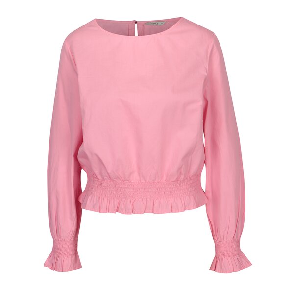 Bluza lejera roz cu terminatii elastice - ONLY Maia