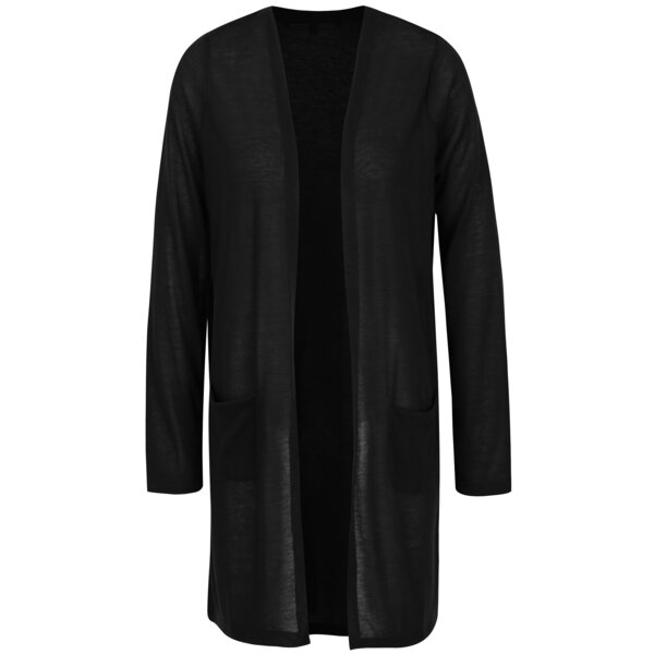 Cardigan lung negru cu buzunare VERO MODA Wilma