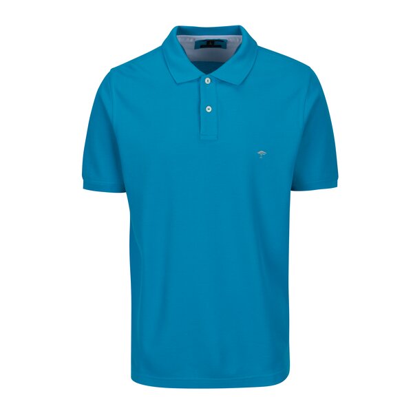 Tricou polo albastru cu logo brodat - Fynch-Hatton