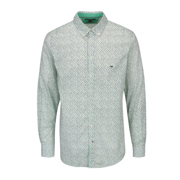 Camasa crem & verde cu print floral discret - Fynch-Hatton
