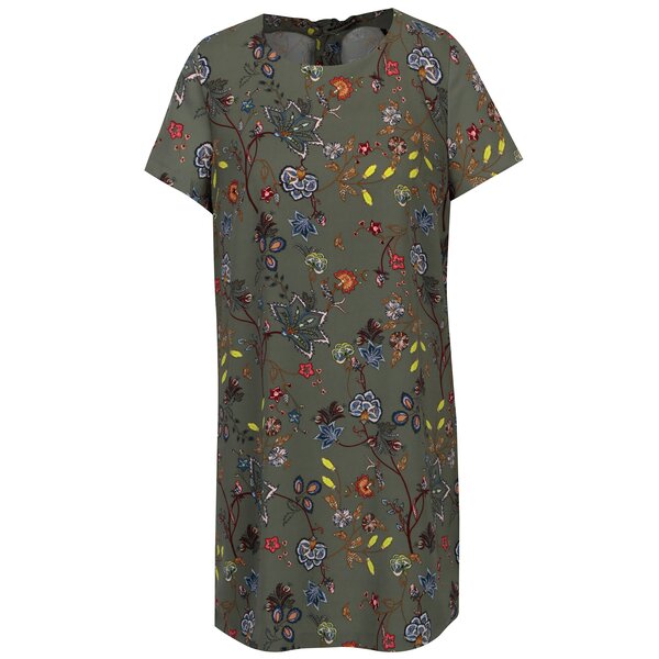 Rochie dreapta verde cu print floral - ONLY Amara