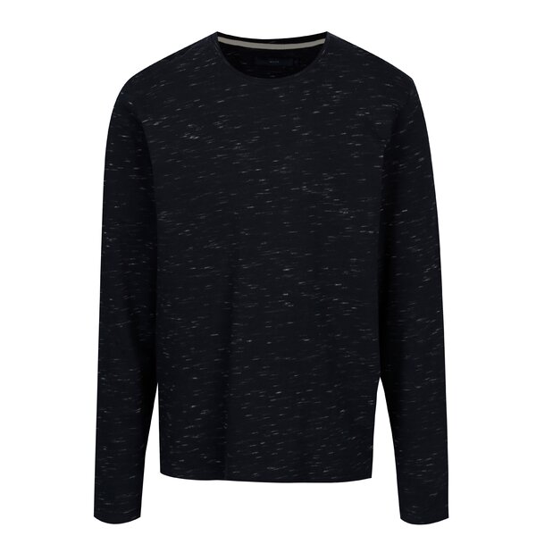 Pulover subtire bleumarin melanj din bumbac - SUIT