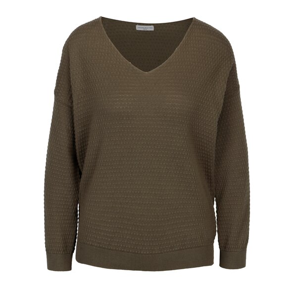 Pulover kaki cu buline in relief Jacqueline de Yong Barbera