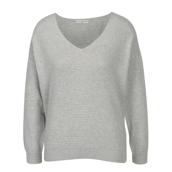 Pulover lejer gri cu buline in relief Jacqueline de Yong Barbera