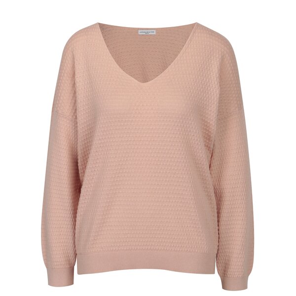 Pulover lejer roz cu buline in relief Jacqueline de Yong Barbera