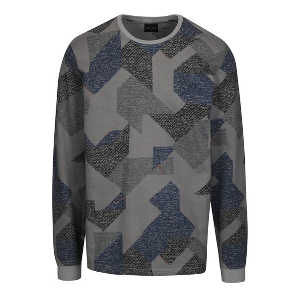 Bluza gri cu print geometric ONLY & SONS Kenneth