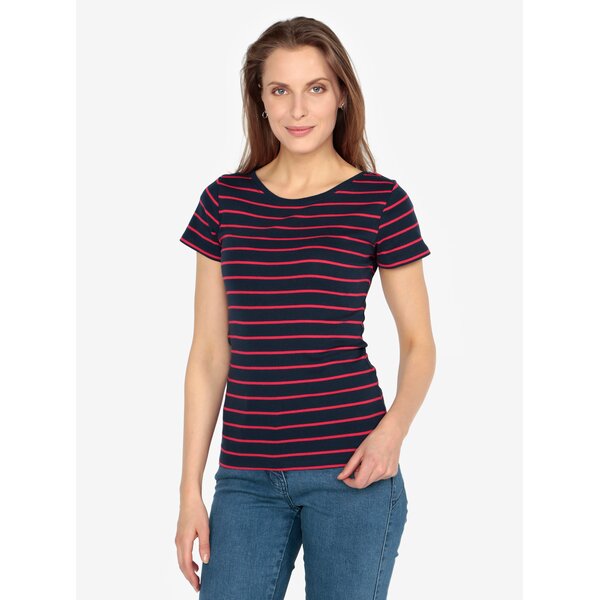 Tricou bleumarin cu dungi rosii - M&Co