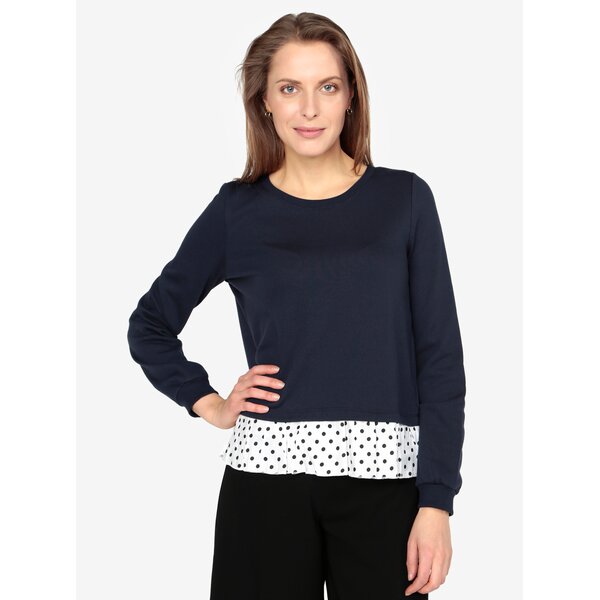 Bluza bleumarin cu terminatie contrastanta - VERO MODA Linit