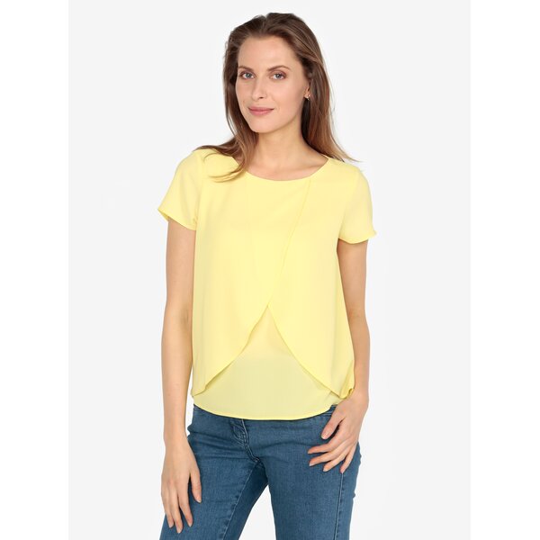 Bluza galbena cu volane suprapuse M&Co