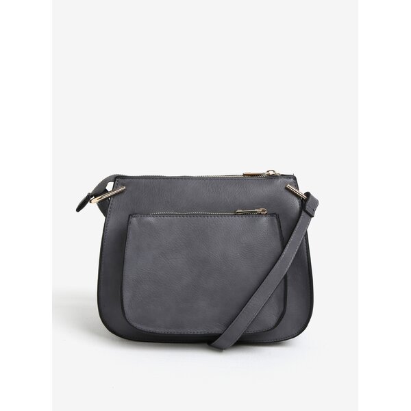 Geanta crossbody gri cu aspect de piele - Dorothy Perkins