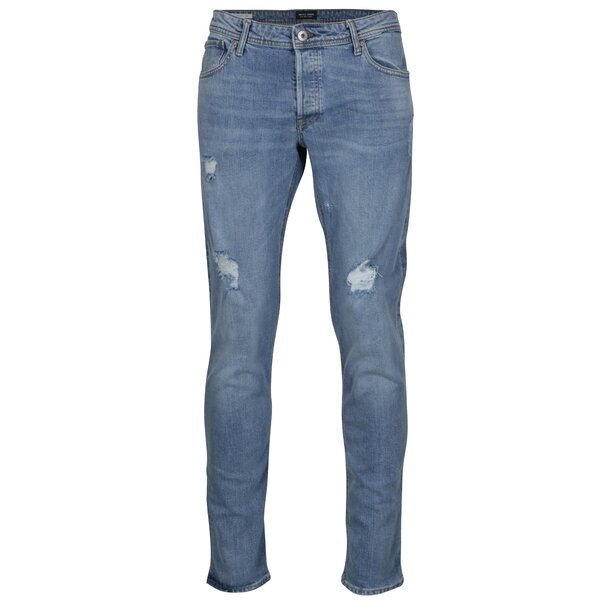 Blugi slim fit cu aspect uzat - Jack & Jones Tim