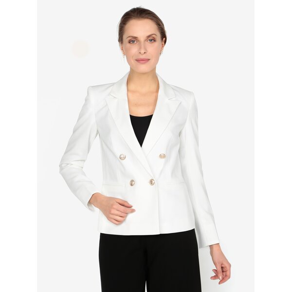 Sacou alb cu umeri intariti si buzunare - Miss Selfridge