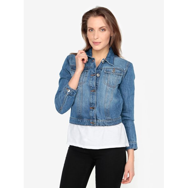 Jacheta din denim albastra cu buzunare - Miss Selfridge