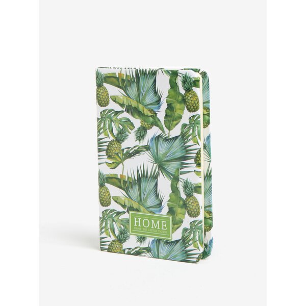 Carnet verde cu print ananas - Kaemingk A6