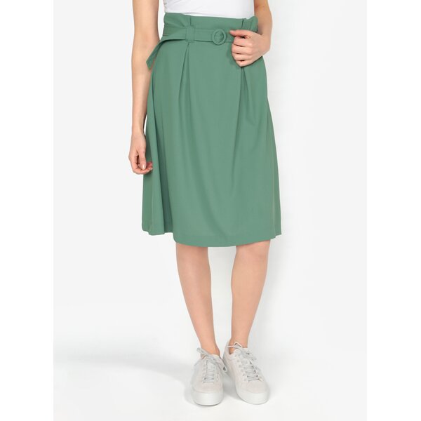 Fusta verde cu pliuri si talie inalta - VERO MODA Emmy