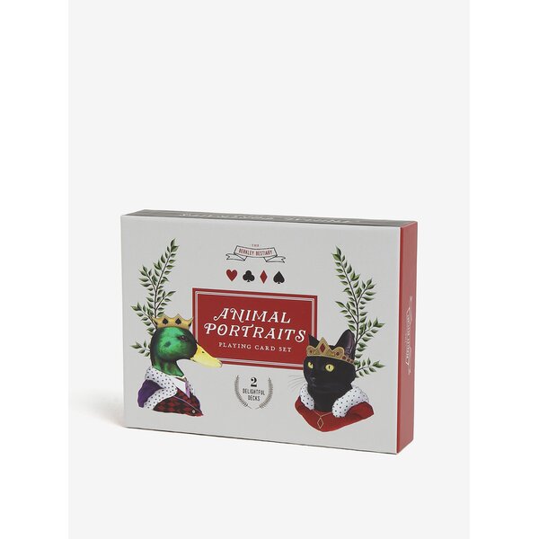 Set de carti de joc cu portrete de animale - Galison