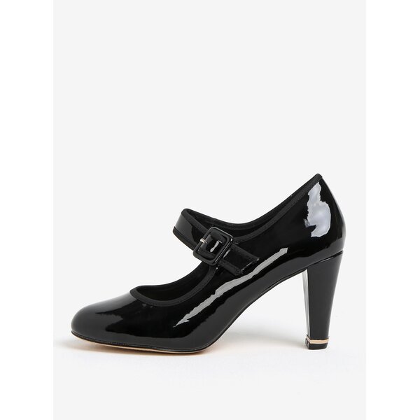 Pantofi negri de lac cu catarama Dorothy Perkins