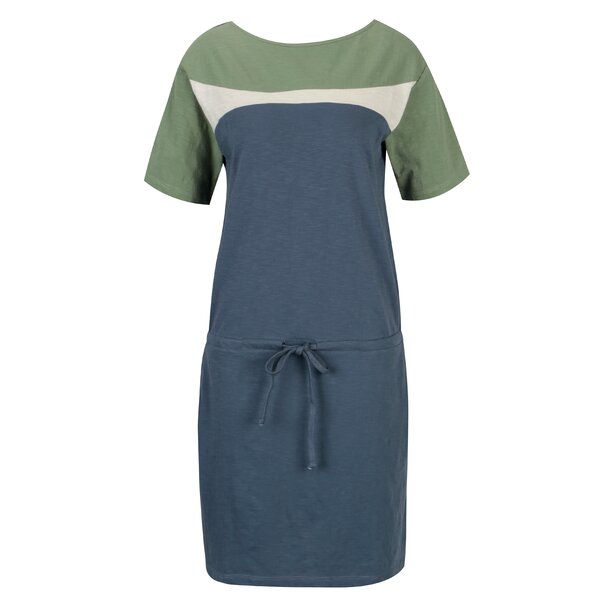 Rochie albastra cu talie elastica Tranquillo Lana