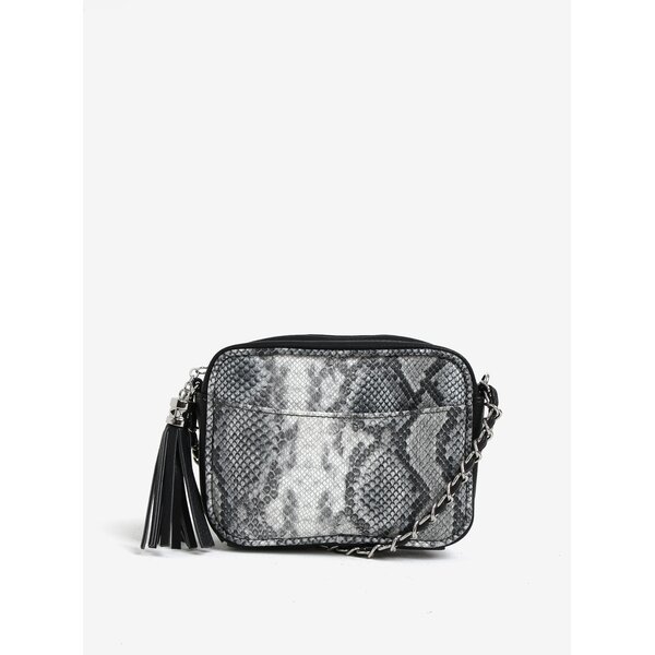 Geanta crossbody neagra cu aspect de piele de sarpe - VERO MODA Snakee