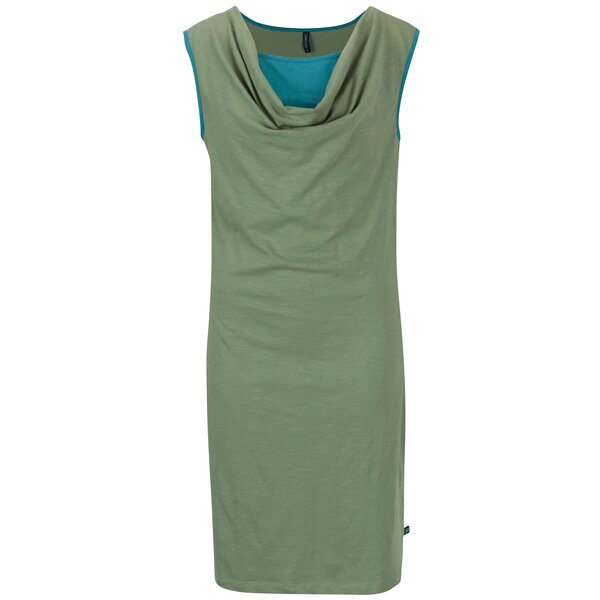 Rochie verde cu decolteu drapat Tranquillo Aurea