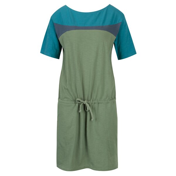 Rochie verde cu talie elastica Tranquillo Lana