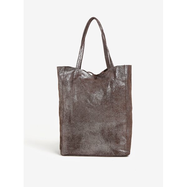 Geanta maro shopper din piele intoarsa ZOOT Glitter