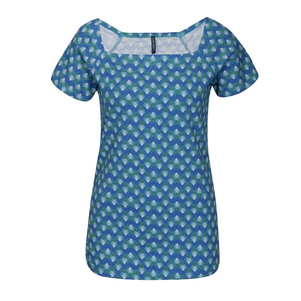 Tricou turcoaz cu print geometric Tranquillo Encalypta