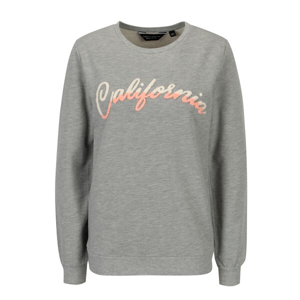Bluza gri melanj cu aplicatie text Dorothy Perkins