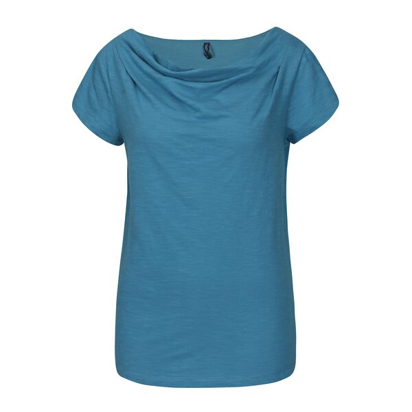 Tricou turcoaz cu decolteu drapat Tranquillo Hedera