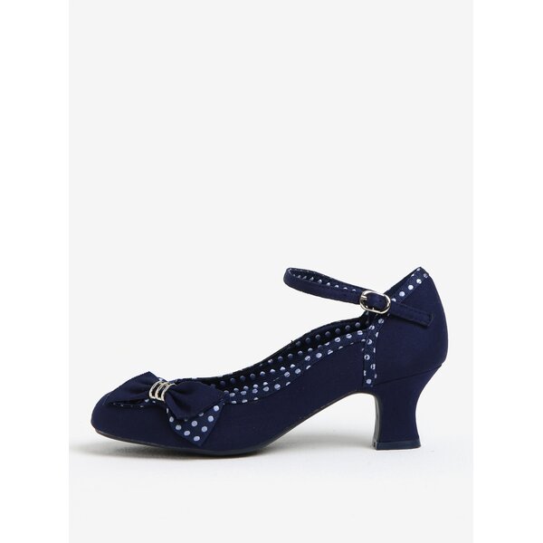 Pantofi bleumarin decupati cu toc mediu si bareta - Ruby Shoo Cordelia