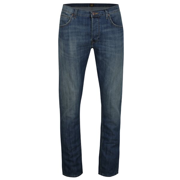 Blugi regular fit albastri cu aspect prespalat pentru barbati - Lee Daren