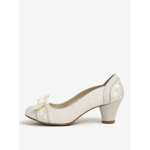 Pantofi alb prafuit cu model si funda - Ruby Shoo Hayley