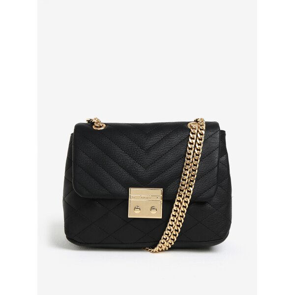 Geanta crossbody neagra cu aspect matlasat - Juno