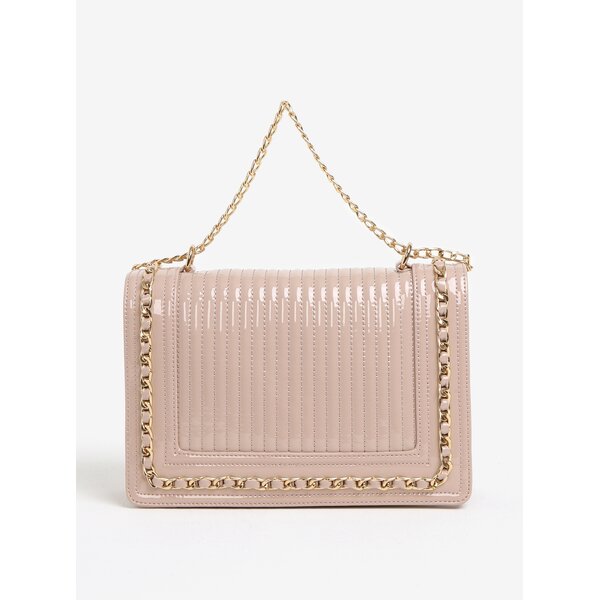 Geanta de lac roz pal cu bareta tip lant - Dorothy Perkins