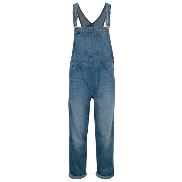 Salopeta albastra din denim cu aspect prespalat - Lee Loose