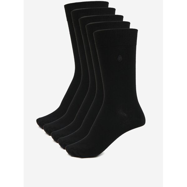 Set de cinci perechi de sosete negre - Burton Menswear London