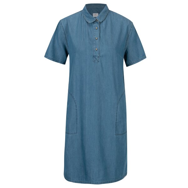 Rochie din denim albastra cu buzunare Cross Jeans