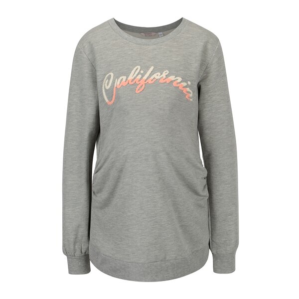 Bluza sport gri melanj cu aplicatie pentru femei insarcinate - Dorothy Perkins Maternity