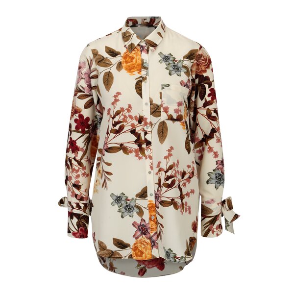 Camasa crem cu print floral Dorothy Perkins