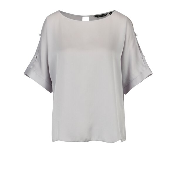 Bluza asimetrica violet deschis cu aplicatii Dorothy Perkins