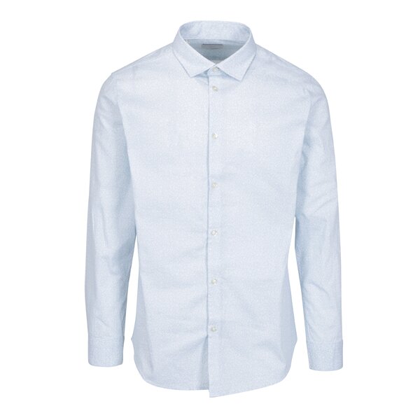 Camasa slim fit albastru deschis cu print - Selected Homme One New