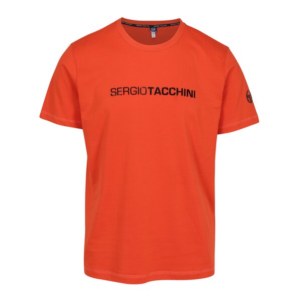 Tricou portocaliu cu print pentru barbati - Sergio Tacchini Robin