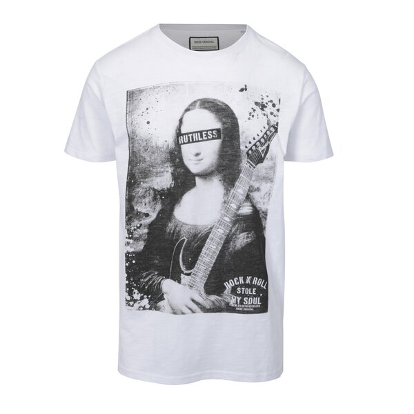 Tricou alb cu print - Shine Original Rebel