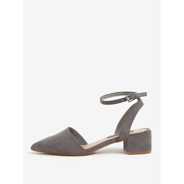 Sandale gri cu varf ascutit si toc mic - Dorothy Perkins