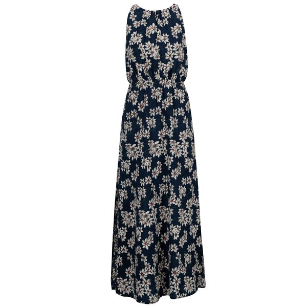 Rochie maxi bleumarin cu print floral - Mela London