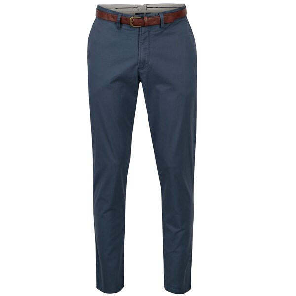 Pantaloni chino albastri cu curea - Jack & Jones Spencer